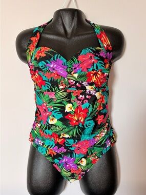 Catalina One-Piece Swimsuit with Tropical Floral Print